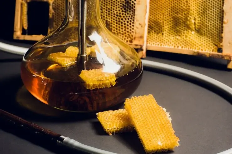 hookah-with-honey-base-sweet-taste-hookah-honeycomb-honeycombs image
